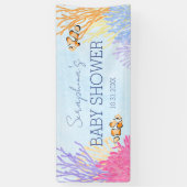 シーコーラルリーフベビーシャワーの下で 横断幕 (縦)