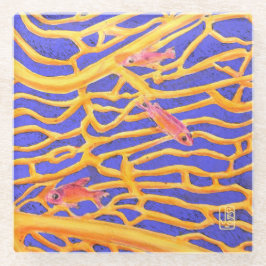 シーゴルフレースコーラルクラスガラスコースター ガラスコースター