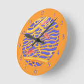 シーゴルフレースコーラル番号付きラウンドアクリル ラウンド壁時計 (傾斜)