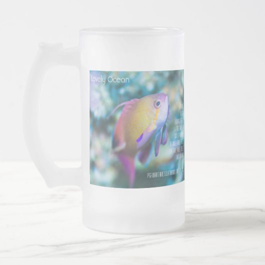 シーゴーダイカラフルかわいい魚 フロストグラスビールジョッキ (左)
