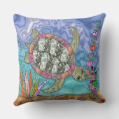 シーサイケデリックタートルシーホースキス クッション (裏面)