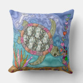 シーサイケデリックタートルシーホースキス クッション (正面)