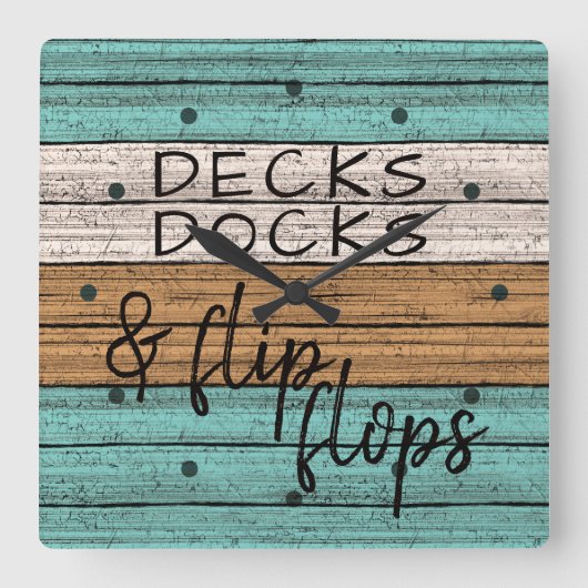 シーサイドおもしろいビーチシーサマー引用文アート スクエア壁時計 (正面)