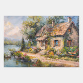 シーサイドお洒落コテージコテージコアデクページ ラッピングペーパーシート (正面3)