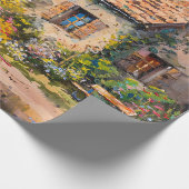 シーサイドお洒落コテージコテージコアデクページ ラッピングペーパー (角)