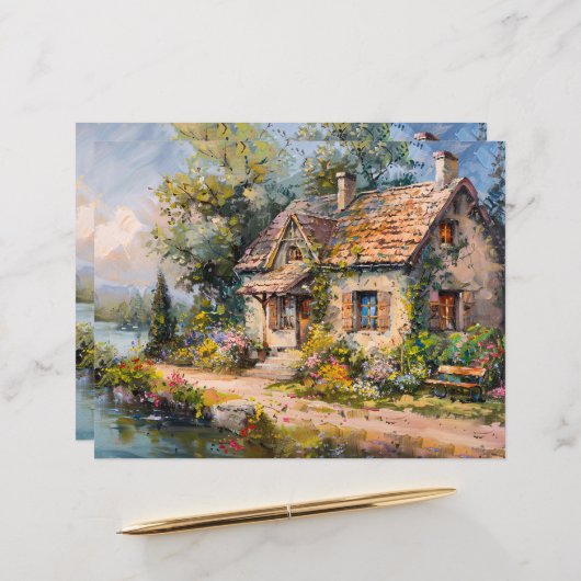 シーサイドお洒落コテージスクラップブック紙 (正面/裏面インサイチュ)