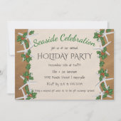 シーサイドお祝いスターフィッシュホリデーパーティー 招待状 (正面)