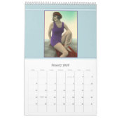 シーサイドのスタイルヴィンテージポートレートはがき カレンダー (1月 2026)