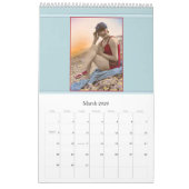 シーサイドのスタイルヴィンテージポートレートはがき カレンダー (3月 2026)