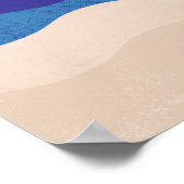 シーサイドの美しいリラックス夕日 ポスター (角)