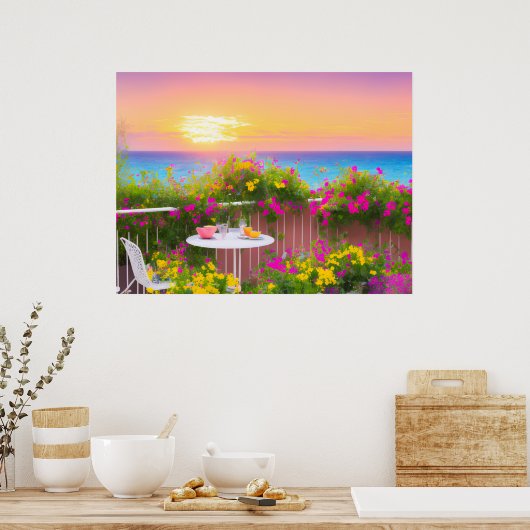 シーサイドイタリアンパティオガーデンポスター ポスター (キッチン)