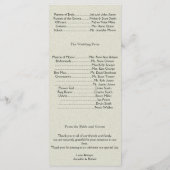 シーサイドインサンド&アクア結婚式 プログラム (裏面)