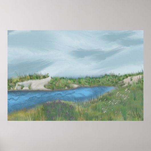 シーサイドインレットキャンバス印刷 ポスター (正面)