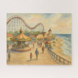 シーサイドエスケープウォーターカラーバケーションパズルビーチ ジグソーパズル