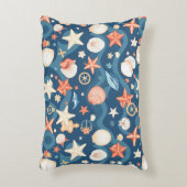 シーサイドエスケープ装飾用クッション – 沿岸心地よい アクセントクッション (正面(垂直))