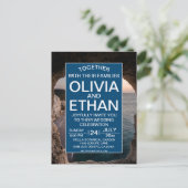 シーサイドエレガントコースタルサマービーチ結婚式 ポストカード (スタンド正面)