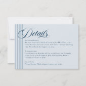 シーサイドエレガントコースタルブルーストライプ詳細 出欠カード (正面)