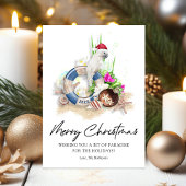 シーサイドエレガントビーチクリスマス シーズンカード