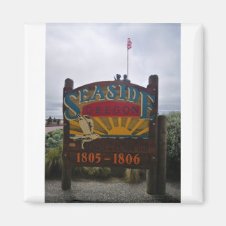 シーサイドオレゴンLewisとクラークサインオンプロムビーチ マグネット