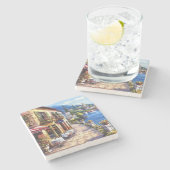 シーサイドカフェファインアート ストーンコースター (横)