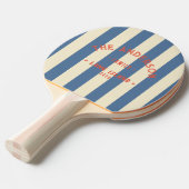 シーサイドカプリブルーストライピング&ファミリー名 卓球ラケット (正面アングル)