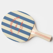 シーサイドカプリブルーストライピング&ファミリー名 卓球ラケット (横)