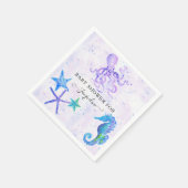 シーサイドカラフルヒトシーホースたこベビー スタンダードカクテルナプキン (角)