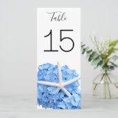 シーサイドガーデンの両面テーブルナンバーカード 招待状 (スタンド正面)