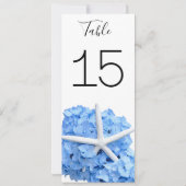 シーサイドガーデンの両面テーブルナンバーカード 招待状 (裏面)