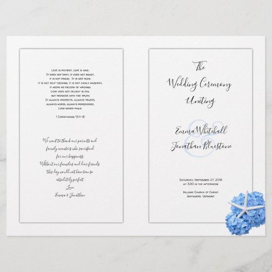 シーサイドガーデンカソリッ結婚クスのセレモニープログラム (正面)