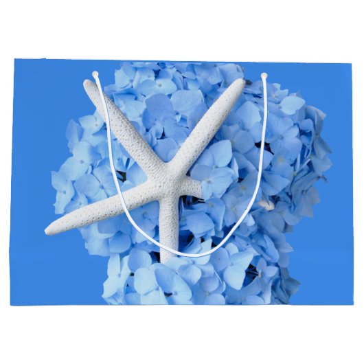 シーサイドガーデンヒトデ結婚ィッシュおめでとう ラージペーパーバッグ (裏面)