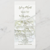 シーサイドガーデンヒトデ背の高い白結婚のメニュー メニュー (正面)