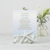 シーサイドガーデンヒトデ誕生日パーティーの招待 招待状 (スタンド正面)