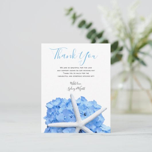 シーサイドガーデンフラット新結婚婚の感謝 サンキューカード (スタンド正面)