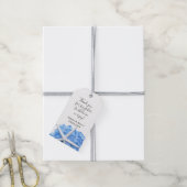 シーサイドガーデンブルーアジサイメッセージカード ギフトタグ (より糸付き)