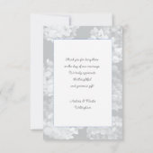 シーサイドガーデンブルーアジサイFlat Thank You Note サンキューカード (裏面)