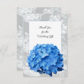 シーサイドガーデンブルーアジサイFlat Thank You Note サンキューカード (正面/裏面)