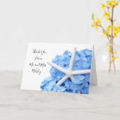 シーサイドガーデンブルー新婚ありがとう カード (黄色い花)