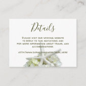 シーサイドガーデンホワイト結婚ズのウェブサイト詳細 エンクロージャーカード (正面)