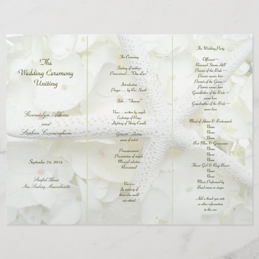 シーサイドガーデン三つ折りカスタムテンプレート (正面)