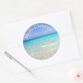 シーサイドクリスマス熱帯住所 シール (封筒)