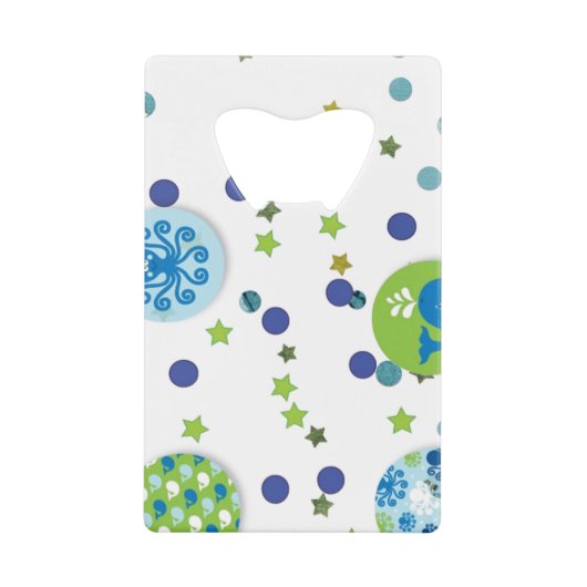 シーサイドクリッターデザイン クレジットカード栓抜き (正面)