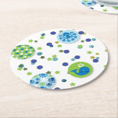 シーサイドクリッターデザイン ラウンドペーパーコースター (アングル)