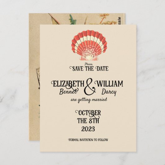 シーサイドコテージコアヴィンテージザデイト ポストカード (正面/裏面)