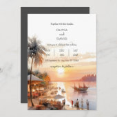 シーサイドコースタルビレッジマーケットアットサンセット結婚ズ 招待状 (正面/裏面)