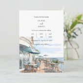 シーサイドコースタルルーフトップカフェシービューズ結婚ズ 招待状 (スタンド正面)