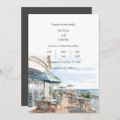 シーサイドコースタルルーフトップカフェシービューズ結婚ズ 招待状 (正面/裏面)
