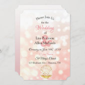 シーサイドコーラルクラムアンドパール結婚式招待状 招待状 (正面/裏面)