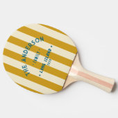 シーサイドゴールデンオークレストライピング&ファミリー名 卓球ラケット (横)