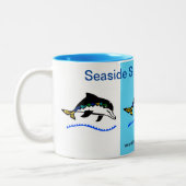 シーサイドサマーホリデー – ドルフィンブルー ツートーンマグカップ (左)